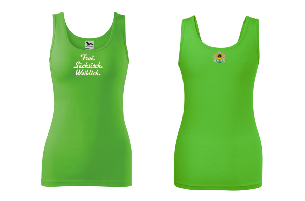 Damen Hemd Frei. Sächisch. Weiblich. und königlichen Wappen, lieferbar in 3 Farben und XS-XXL